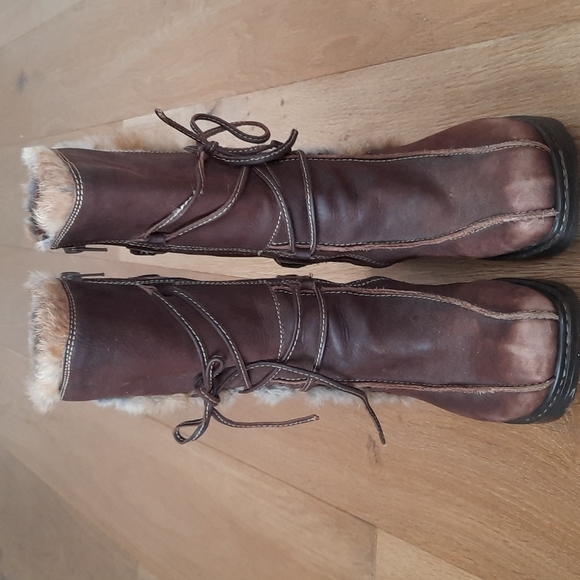 Earth Kalso Alaska Brown Leather Boots 6 - Picture 4 of 10